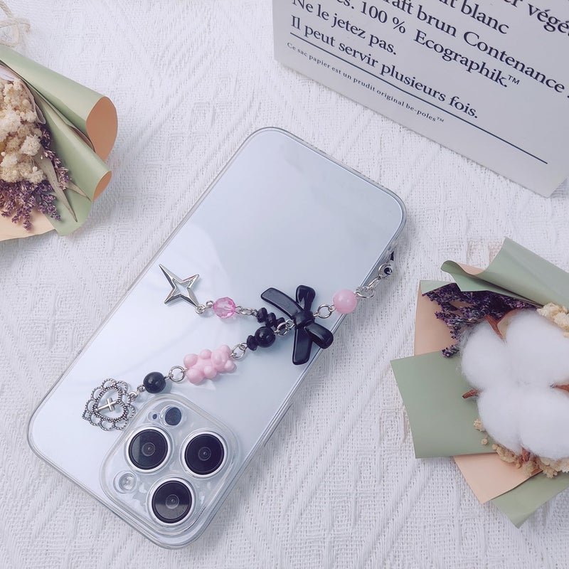 cioatu 1-4PCS Cute Phone Charms Aesthetic Y2K Cell Phone Charms Strap Strawberry Butterfly Star PhoneCharm Y2K Accessories for Bag Keychain Airpods Camera Pendants Decor - Image 4